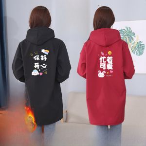 SVORIAHI | เสื้อกันเปื้อนครัวแขนยาวหนาป้องกันน้ำมันและน้ำมูกันเปื้อนทำงานในครัวสำหรับผู้ใหญ่ 2025 ใหม่ เสื้อคลุมกันเปื้อนผ้าขนแกะสำหรับผู้หญิง