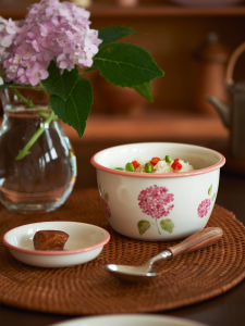 SIYUE | Retro Floral Ceramic Rice Bowl Microwave Safe