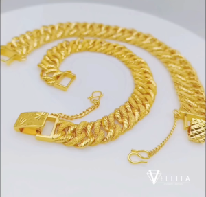 [VJ]Cop916 Bracelet "ADIRA" PREMIUM 999.9 Bangkok Gold Plated Persist916 <Rantai Tangan Lipan Adira Viral>