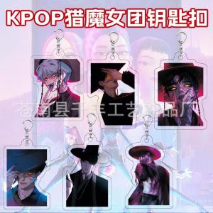 Kpop Hunter Magic Girl Team Acrylic Keychain Double Layered Souvenir Luminara Zoey Fanmade Hanging Decoration Accessory