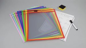 Dry Erase Pocket Whiteboard Marker Pen Erasable A4 PVC File Kindergarten Children Writing Teaching  Transparent File