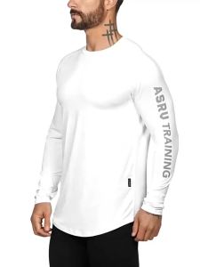 ASRV | Mens Quick Dry Long Sleeve Athletic Gym Shirt Skinny Muscle Tee Running Training Bodybuilding Casual Sport Top