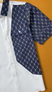 Áo sơ mi nam ngắn tay phối họa tiết đẹp chất vải đũi nhiều màu sang trọng trẻ trung mẫu mới hot trend giá DV-FASHION