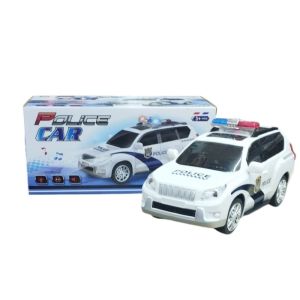 POLICE CAR WITH IC SOUND BUMP & GO FLASHING TOP LIGHTS