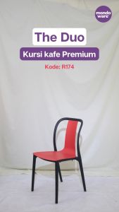 Kursi Kafe Resto Teras Premium - Desain Classic Minimalist & Mondoware Plastik R174 Duo Chair