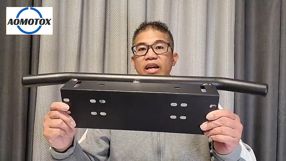 23 Inch Universal Car Front Bumper Bull Bar Number Plate Holder For Vehicle SUV Off Road