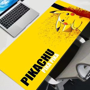 Bandai | 1000x500x2mm Mouse Pad Large P-Pikachu Rubber Computer Gaming Accessories Mousepad Desk Mat Locking Edge Gamer Carpet Mouse Pads