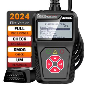 ANCEL AS100 OBD2 Scanner ECU Reset Turn Off Engine Light Full OBD Functions Car Diagnostic Tool Check Engine Code Readers Scan Tools Automotive Obd 2 Scanner for 12v All Cars pk thinkcar ThinkOBD500 elm327 launch cr3001