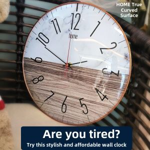 Durable Quartz Silent Minimalist Living Room Wall Clock Creative Simplified Luxury Hanging Clock Tableware American Simple Style