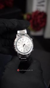 Jam Tangan Pria Casio MTD-130D-7A Rotating Compas Silver Dial & Stainless Steel Band