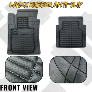 CPS UNIVERSAL CAR FLOOR MATTING LATEX RUBBER 3D DESIGN BLACK (12323)