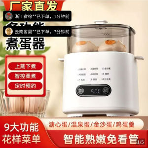 Smart Steamer Egg Cooker with Steamer Basket Automatic Switch off Multi-Function Steaming And Cooking Integrated Egg Cooker