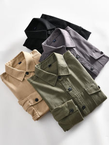 Daily Order ~ Heavy Weight Washed Cotton! Autumn New Men Retro Workwear Casual Long Sleeves Shirt Easy Matching Coat