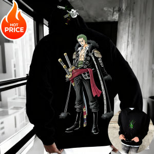 Zoro One Piece Anime Harajuku Streetwear Autumn Men Vintage Hoodie Winter Women Oversized Hooded Sweatshirt Long Sleeve Top Y2k