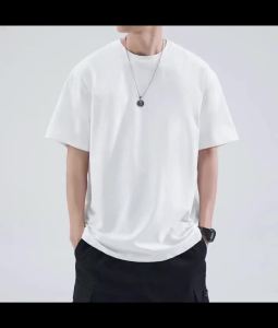 T-shirt เสื้อยืดแขนสั้น สีทึบ คอกลม คลาสสิค เนื้อผ้าเบาใส่สบาย ไม่หดไม่ย้วย ดูแลรักษาง่าย ซักได้ทั้งเครื่องและมือ