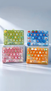 Fruit Theme Pop & Play Keyboard Fidget Toy - Lemon Cherry Peach Carrot - 4 Sweet Flavors