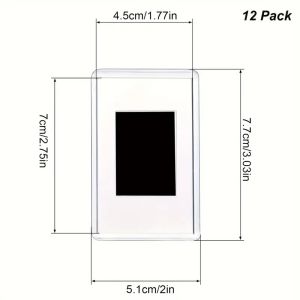 12/20/40Pcs Mini Blank Photo Frames Insert Fridge Magnets Magnetic Refrigerator Picture Frames