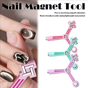 Dorisna 4 in 1 Cat Eye Magnet Tool Strong Magnetic Stick Flower Swirl Star Wide Light French Cat Eye Effect Magnet Pen Nails Art Salon DIY