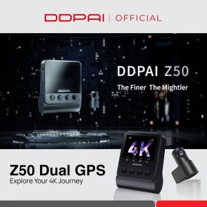 DDPAI Z50 4K 2160P Dash Cam GPS Front + Rear Cam IPS Monitor GPS Version Car Dashcam DVR Decoder