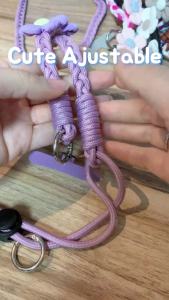 Pure Hand-Woven Universal Mobile Phone Lanyard 118cm Crossbody Lanyard Fashionable Flower Aecoration Adjustable Phone Strap