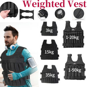 3-50kg Workout Weight Jacket Adjustable Weighted Exercise Vest Workout Equipment for Running Training Workout Jogging Walking