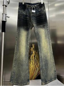 Cleanfit Mens Jeans Knife Edge Slimming Long Leg Effect Straight Micro Flared Trousers American Vibe Durable Wear Resistant