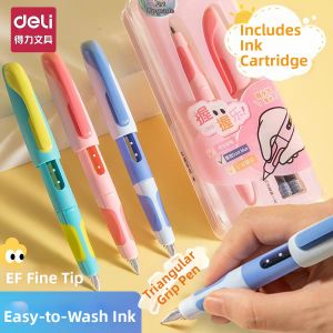 deli | Student Replaceable Cartridge Easy Writing Washable Childrens Fountain Pen