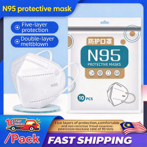 Prevent the spread of bacteriat 10 packs(100pcs) N95 masks individually packaged disposable dustproof suitable for men women and adults hypoallergenic multiple layers of protection