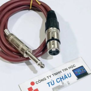 Dây Canon ra 6 Ly dài 1m / Chuẩn Canon Cái ra 6 Ly MONO (Dây micro Karaoke)