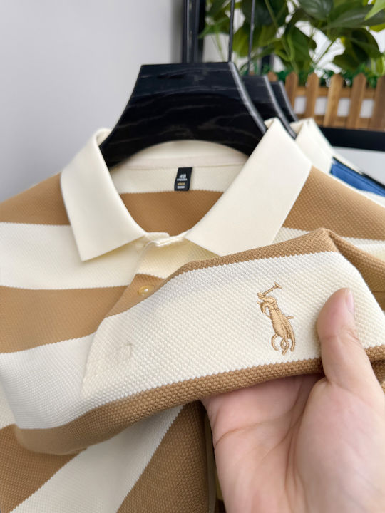 TUCANO%20Premium%20Cotton%20Striped%20POLO%20Shirt%20Men's%20Short%20Sleeve%20Embroidered%20Top%20Breathable%20Modern%20Style%20Summer%20New%20Arrival%20-%20Image%203