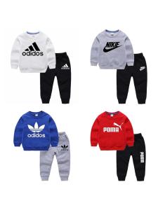 Áo Hoodie Trẻ Em Áo Hoodie Cotton Trẻ Em Xuân Thu Trang Phục Thể Thao Bé Gái Bé Trai Nổi Tiếng Trên Mạng Bộ Hai Chiếc Kiểu Tây Em Bé