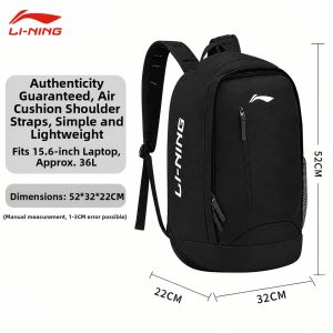 Li-Ning | Men Women Lightweight Large Capacity Student Travel Backpack