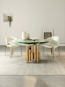 Natural Luxurious Marble Round Dining Table