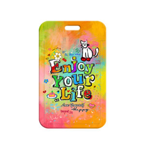 Original Graffiti Oil Painting Card Holder Neck Strap Campus Bus Meal Card Protection CTOCASE Brand Storage Display Supplies