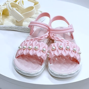 GRACE | Girls Princess Soft Sole Kids Pearls Anti-Slip Shoes Lightweight Sandals for Girls | Size 24-28