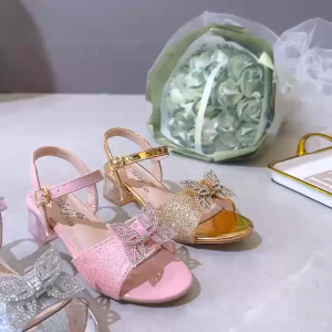 Girls Diamond Studded High Heel Sandals - Lightweight and Stylish