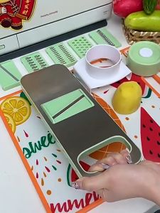 JUNE ชุดอุปกรณ์หั่นผักผลไม้ ที่สไลด์ผักผลไม้ ชุดอุปกรณ์หั่นผักผลไม้ ที่สไลด์ผักผลไม้ 1ชุด5ใบมีด ใบมีดทำจากสแตนเลสเกรดอาหาร