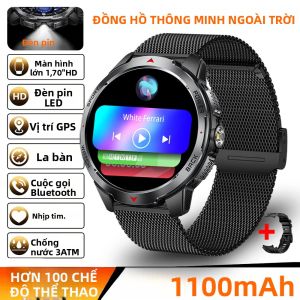 Đồng Hồ Thông Minh Quân Sự T-Rex 3 Ultra Mới Pin 1000mAh Chống Nước 5ATM Tích Hợp Đèn Pin Theo Dõi Nhịp Tim Thể Thao Dành Cho Nam