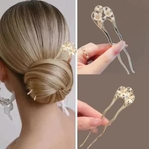 U자비녀 Pearl Flower Hairpin New Chinese Modern Simple Updo U-shaped Hairpin Hanfu Hair Accessory Hula Girl Hair Accessories 2026