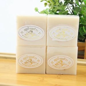 PROMOTION***Buy 10 Soap Free 2 Hand Soap+Free Gift*** Thailand Rice 65g Handmade Skin Whitening Bathing Milk Acne Soap