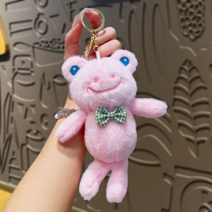 Adorable Plush Frog Keychain Couple Gifts Miniature Doll Pendant Student Bag Decorations Creative Gift Ideas Cartoon Series