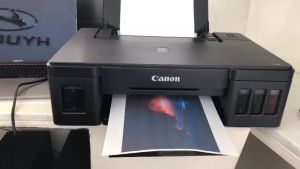 Canon in màu G1010 + 4 màu mực chính hãng như hình bảo hành 12 tháng new100%
