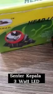 Senter Kepala LED 3W 2 Mode Lampu Kepala Menggunakan Baterai AA Head Light 3 Watt 180° Adjustable Alat Penerangan Untuk Camping Hiking Memancing Emergency Headlamp Super Terang - GP Mall