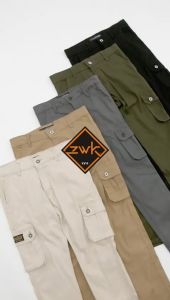 Celana Cargo Pria Panjang Slimfit Big Size Black