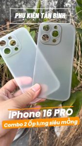Combo 2 Ốp Lưng Trong Nhám Unibody iPhone 16 PRO Siêu Mỏng