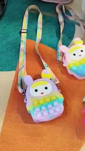 Túi Pop It Dễ Thương Túi Silicon Đeo Chéo Hình Thỏ Đồ Chơi Nhấn Bong Bóng Xả Stress Giảm Căng Thẳng Trùm Sỉ Gia Thành