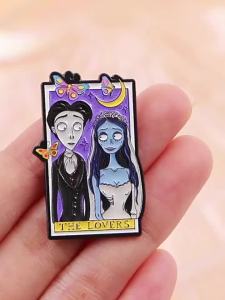Bandai | Halloween Đáng Sợ Gothic Vintage Cô Dâu Trâm Cài Áo Hợp Kim Huy Hiệu Cho Trang Phục Hóa Trang Và Trang Trí Ba Lô