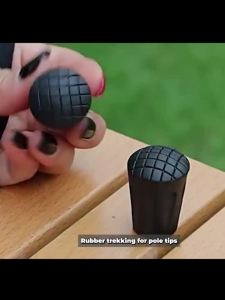 1-10Pc Walking Stick Tips Anti-Slip Rubber Tips for Trekking Poles Durable Hiking Stick Tip Protectors Walking Stick Accessories