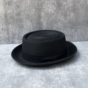 New Fashionable French Vintage Straw Hat Womens Summer Short Brim Flat Top Hat Sun Protection Casual Style Spring/Summer