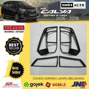 Cover Garnish Lampu Belakang Toyota Calya 2016 - 2018 Hitam Doff